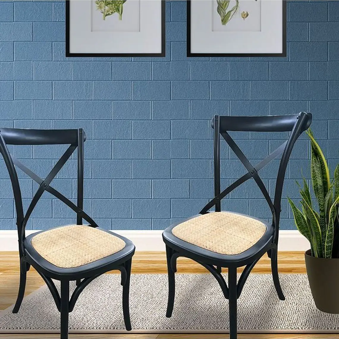 PACK 2 SILLAS DANUBIO NEGRO / PIQUETES LEVES EN EL BORDE FRONTAL DE UNA SILLA - EMBALAJE DAÑADO 6