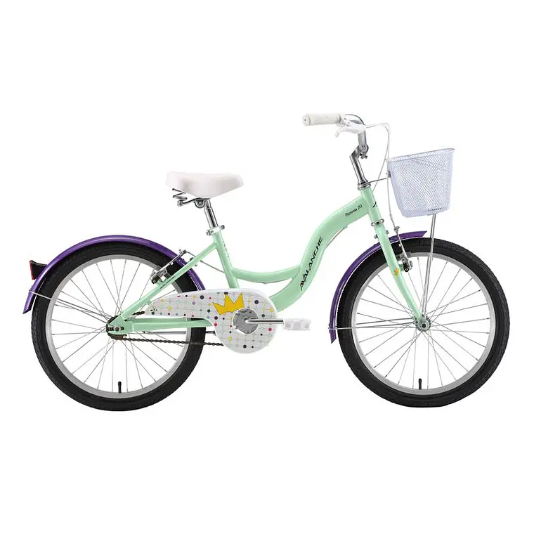 BICICLETA INFANTIL PRINCESS ARO 20' VERDE NIÑA / ABOLLADURA CANASTO 1