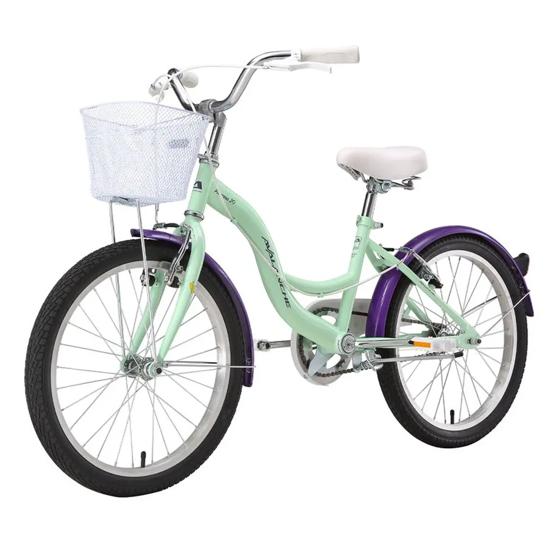 BICICLETA INFANTIL PRINCESS ARO 20' VERDE NIÑA / ABOLLADURA CANASTO 2