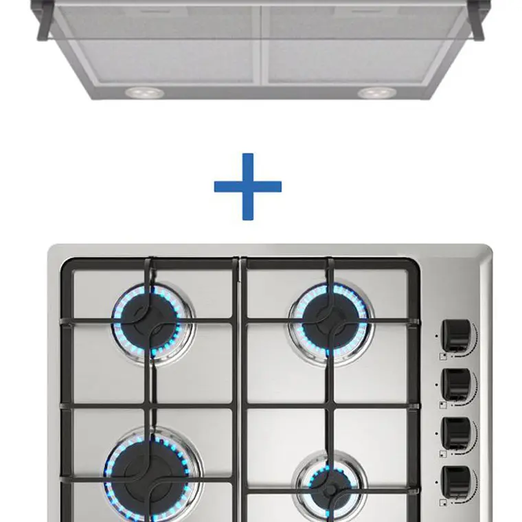 KIT EMPOTRABLE ENCIMERA HLX 540 BUT + CAMPANA CX 62120 INOX / EMBALAJE DAÑADO 1