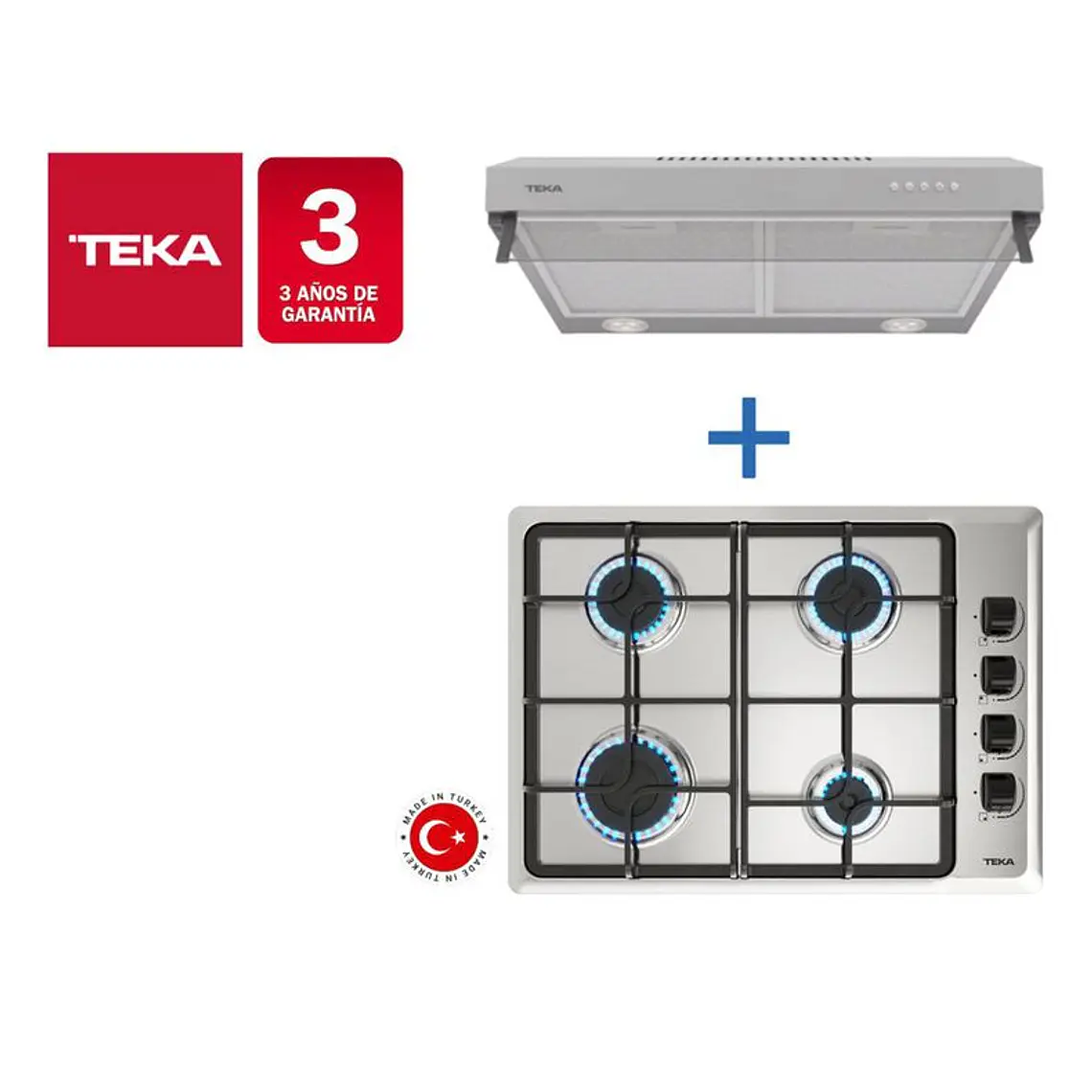 KIT EMPOTRABLE ENCIMERA HLX 540 BUT + CAMPANA CX 62120 INOX / EMBALAJE DAÑADO 2