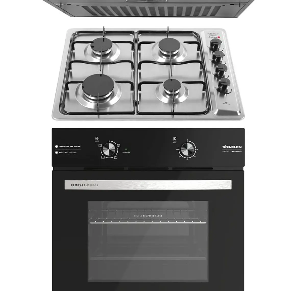 KIT EMPOTRABLE 157 HORNO 57 LTS + ENCIMERA SLIM STYLE + CAMPANA ELEGANZZA / EMBALAJE DAÑADO 1