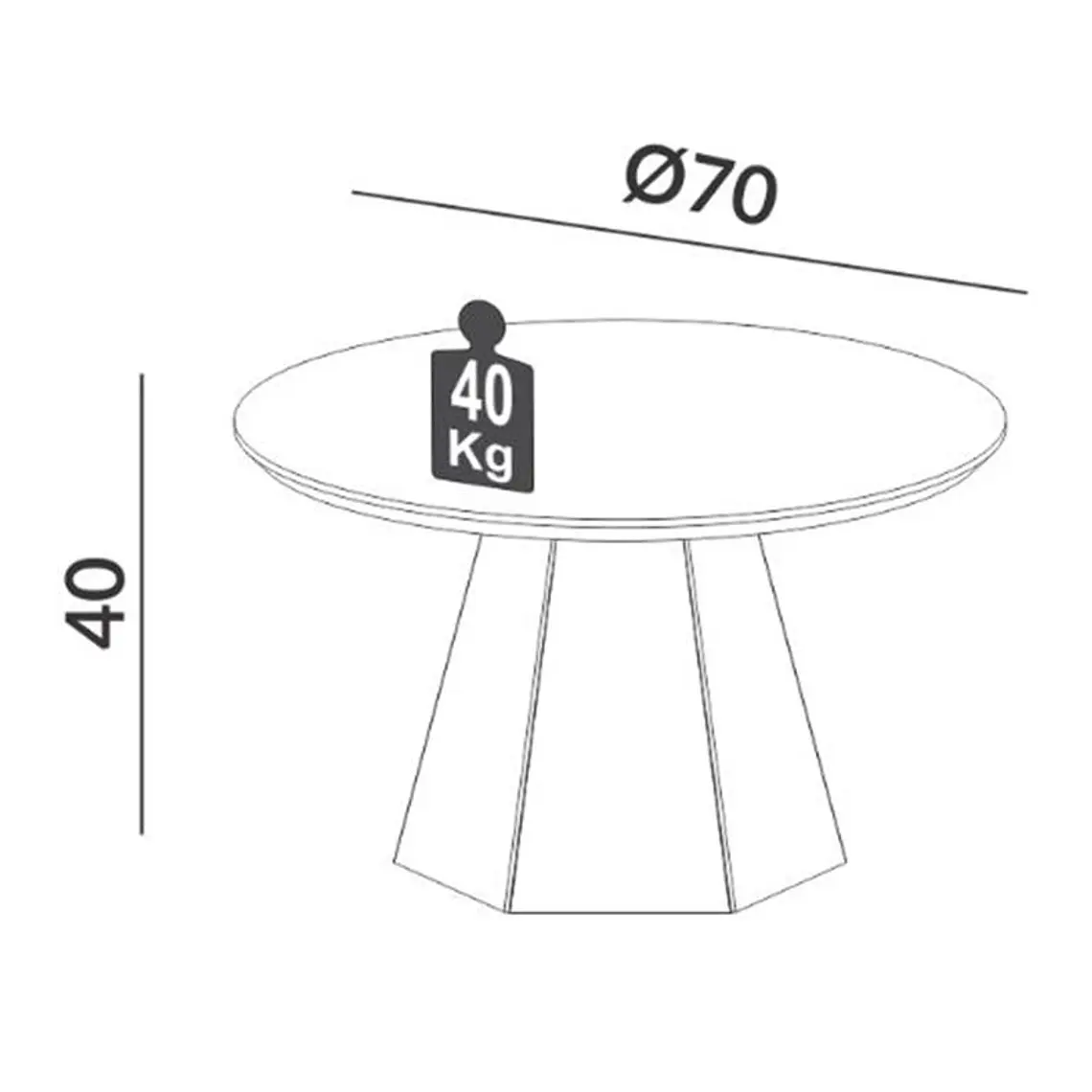 MESA DE CENTRO TB605 40 CM / EMBALAJE DAÑADO 2