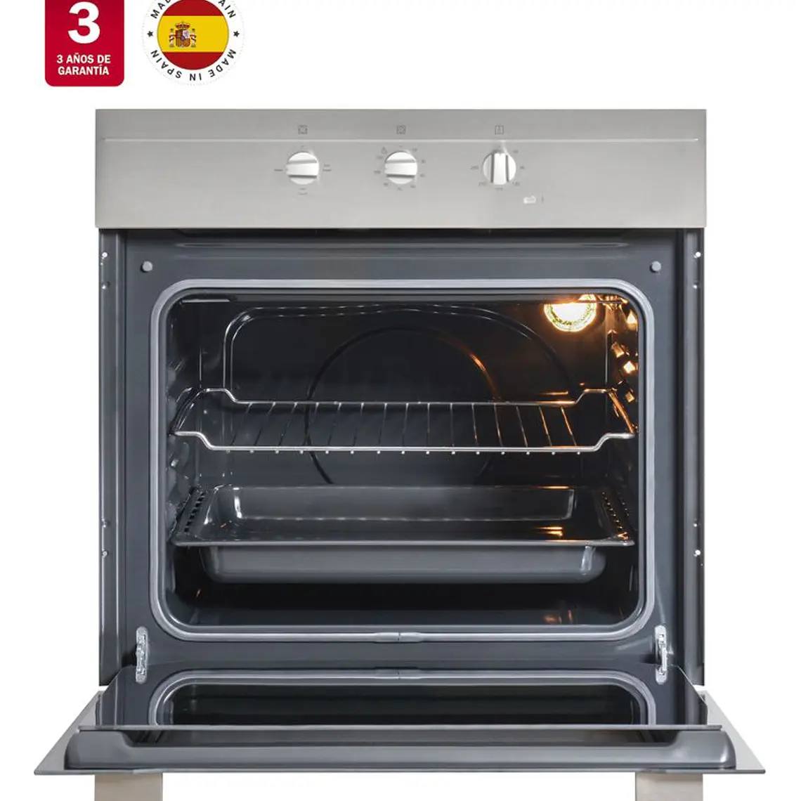 KIT EMPOTRABLE HORNO ELÉCTRICO HS445 + ENCIMERA GAS HLX540 BUT + CAMPANA CX 62120 INOX / EMBALAJE DAÑADO 2