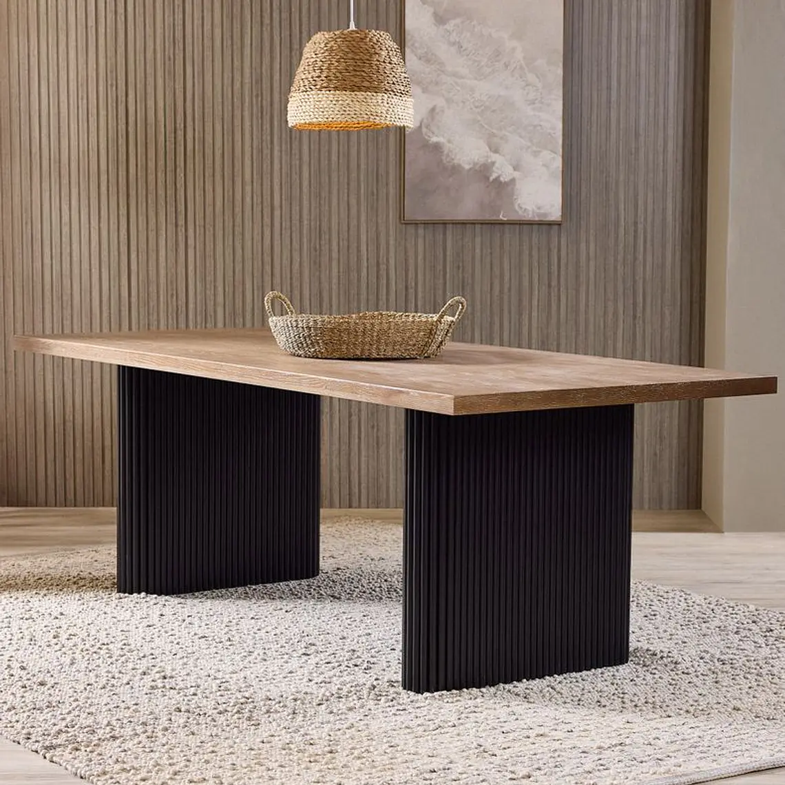 MESA COMEDOR ISMA 100X220 CM / PEQUENO PIQUETE EN EL BORDE DE LAS PATAS - EMBALAJE DAÑADO 1