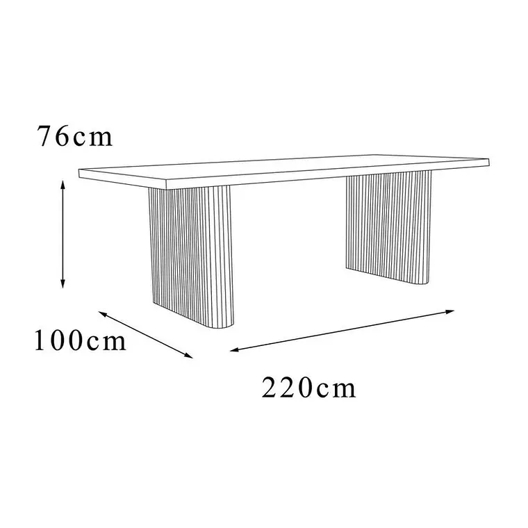 MESA COMEDOR ISMA 100X220 CM / PEQUENO PIQUETE EN EL BORDE DE LAS PATAS - EMBALAJE DAÑADO 4