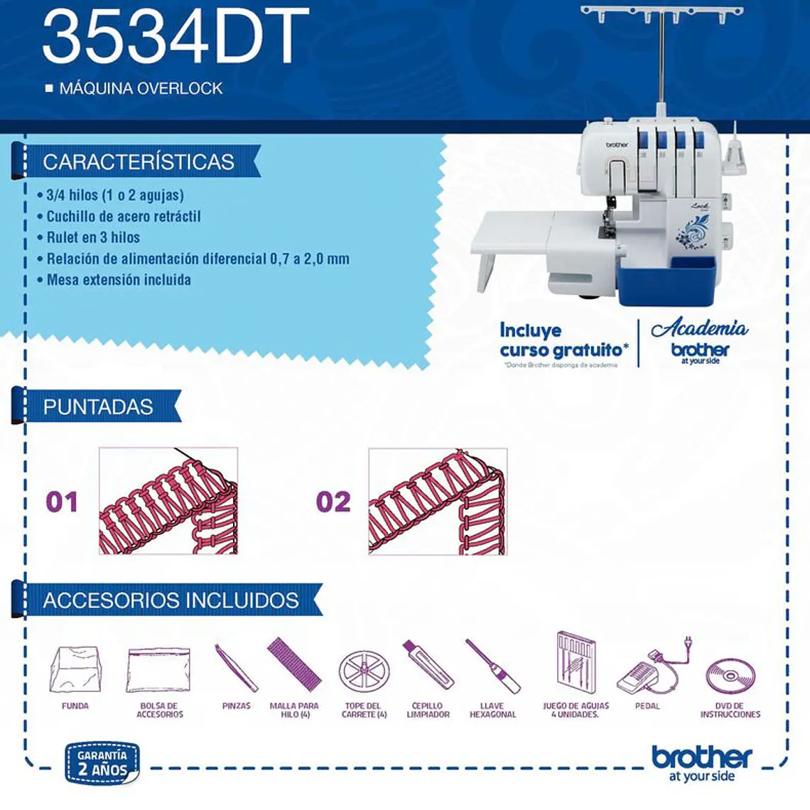 MÁQUINA OVERLOCK 3534D / EMBALAJE DAÑADO 3