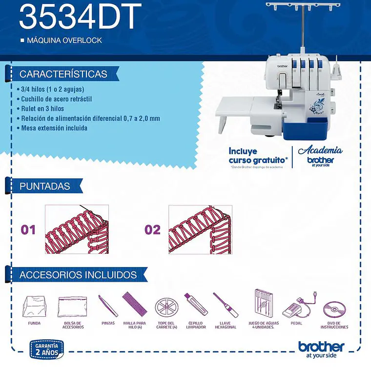 MÁQUINA OVERLOCK 3534D / EMBALAJE DAÑADO 3