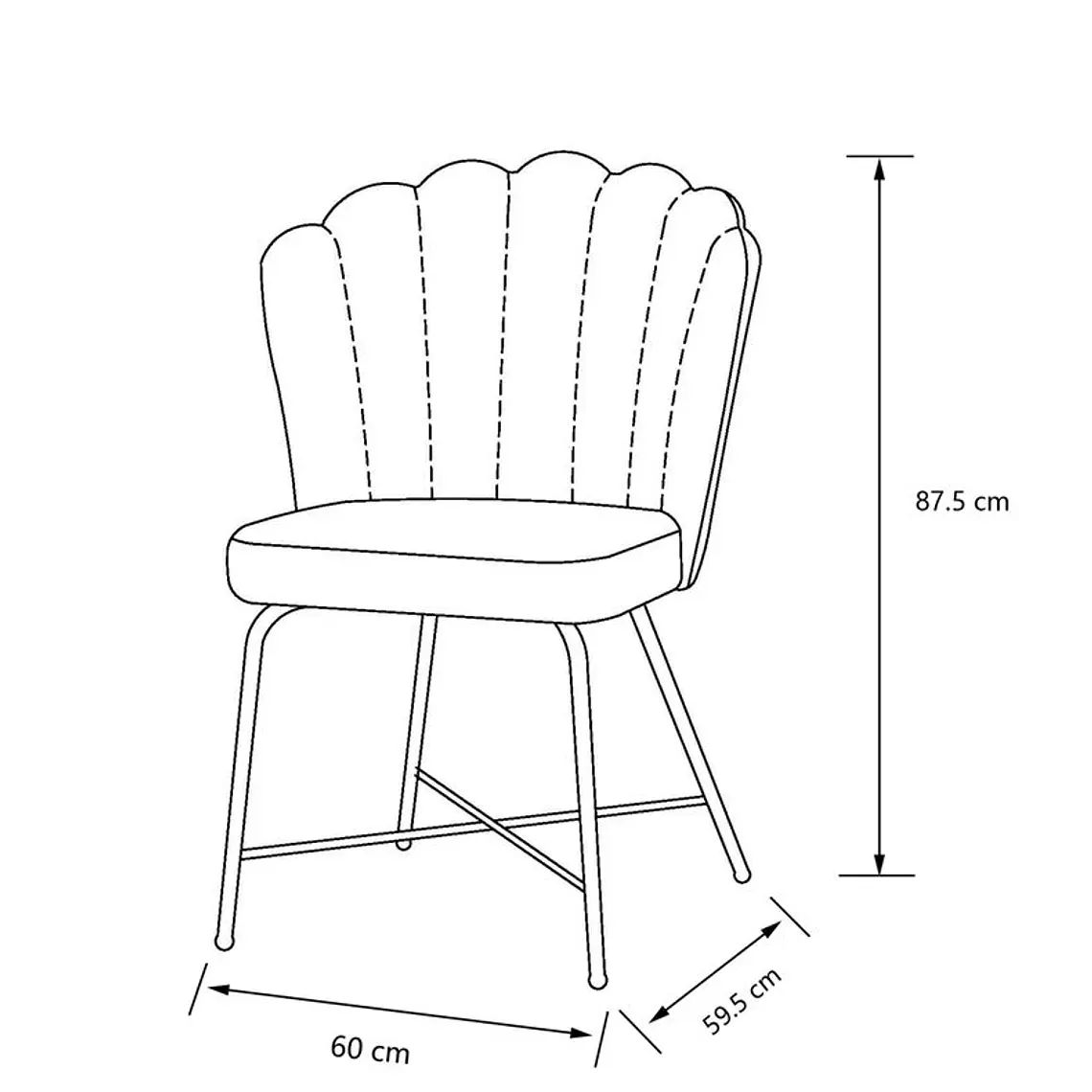 SILLA COMEDOR MERMAID / TAPIZ SUCIO - SIN EMBALAJE 3