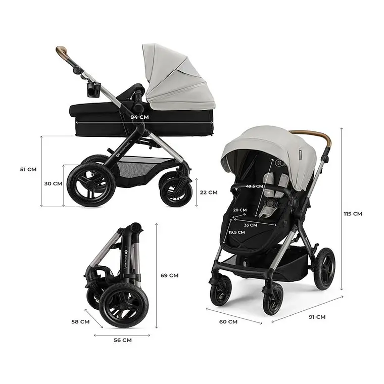 COCHE TRAVEL SYSTEM MOOV2 XL AIR MOON GREY / EMBALAJE DAÑADO 2
