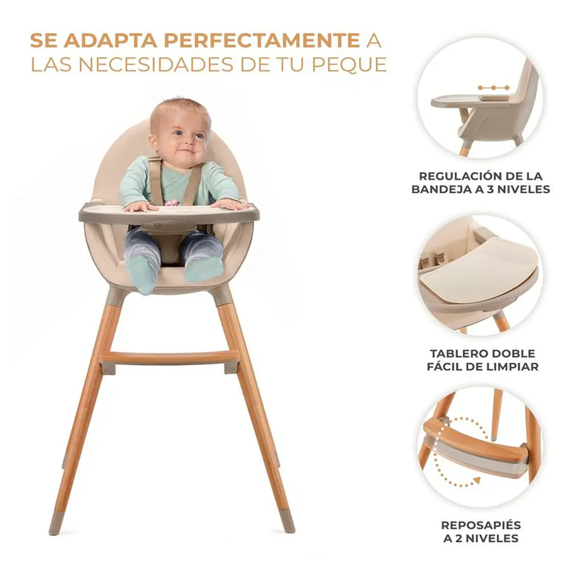 SILLA DE COMER FINI2 BEIGE / EMBALAJE DAÑADO 3