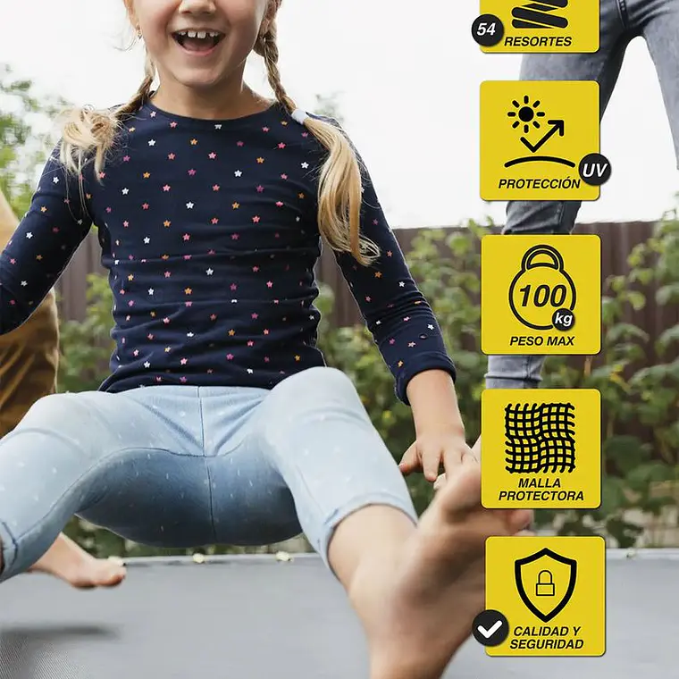 CAMA ELÁSTICA 305 CM AZUL / EMBALAJE DAÑADO 6