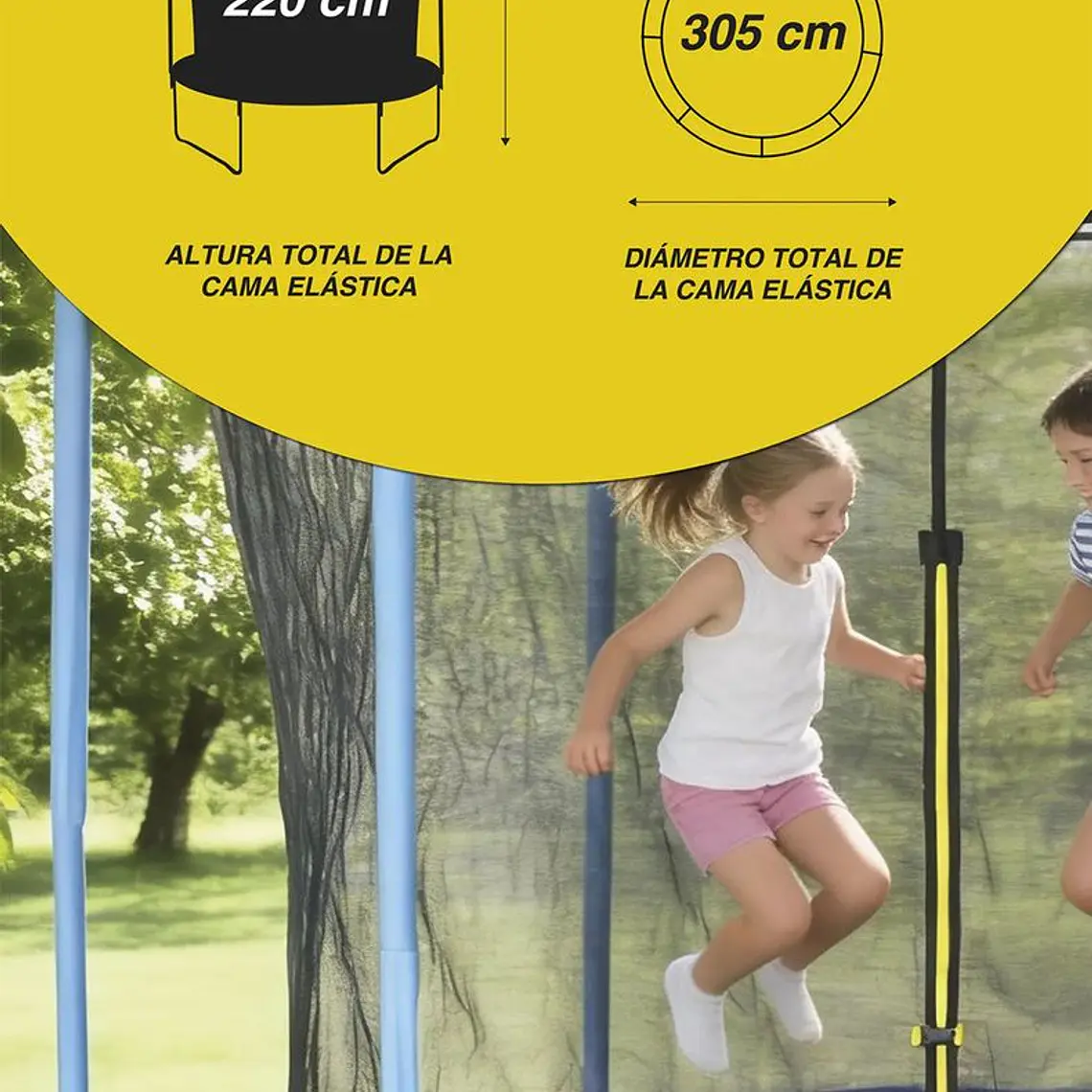 CAMA ELÁSTICA 305 CM AZUL / EMBALAJE DAÑADO 7