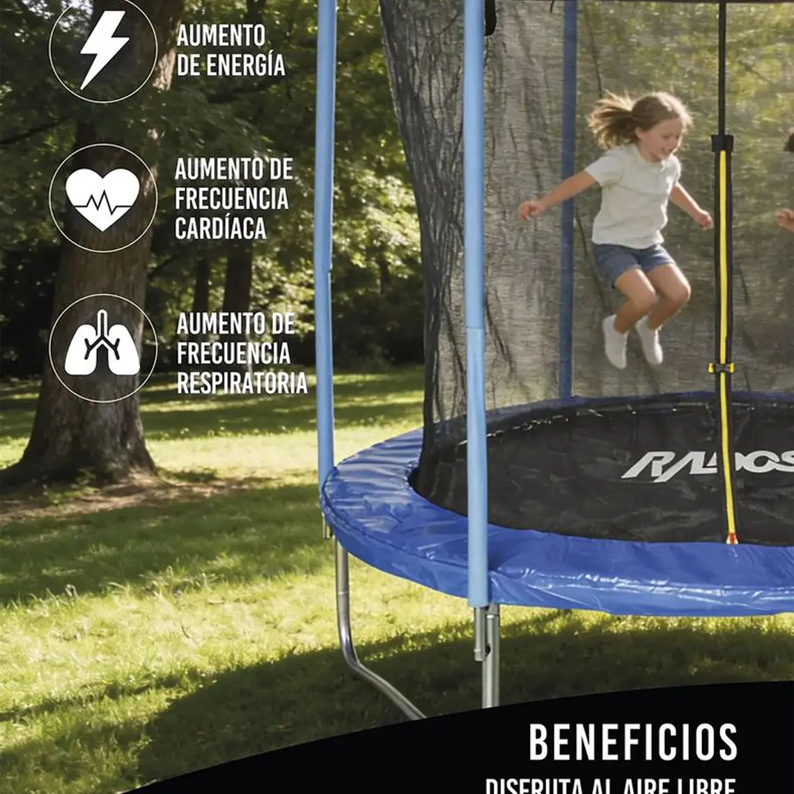 CAMA ELÁSTICA 305 CM AZUL / EMBALAJE DAÑADO 8