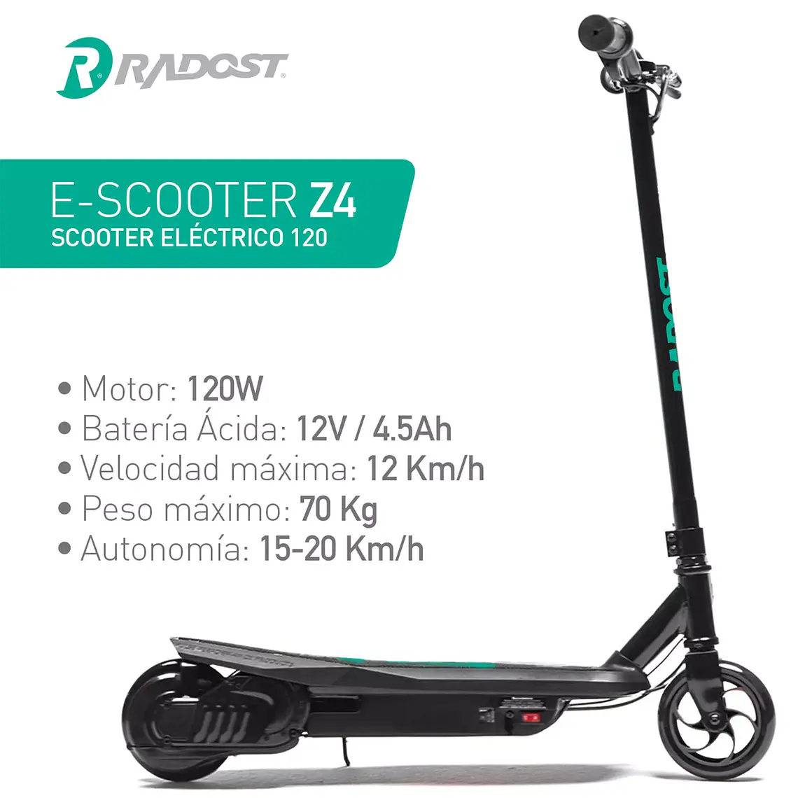 SCOOTER ELECTRICO Z4 (HASTA 70KG) / EMBALAJE DAÑADO  4