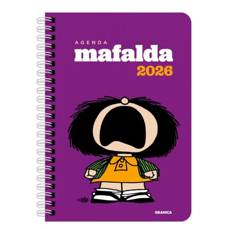 MAFALDA 2026 ANILLADA FEMINISTA VIOLETA-ROJO / QUINO 1