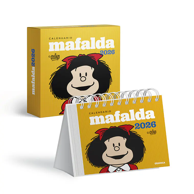 MAFALDA 2026 CALENDARIO CAJA AMARILLO / QUINO 1