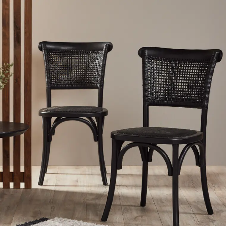 PACK 2 SILLA ZAGREB NEGRO / EMBALAJE DAÑADO 1