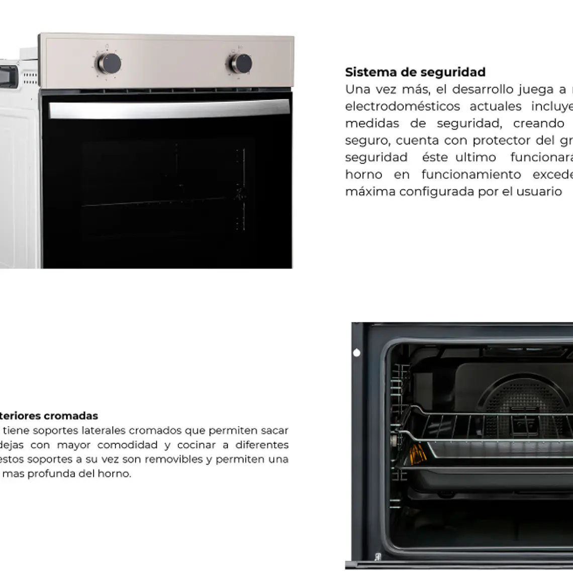 HORNO EMPOTRABLE A GAS HBB 724 G LPG / CUBIERTA ABOLLADA  - EMBALAJE DAÑADO 8