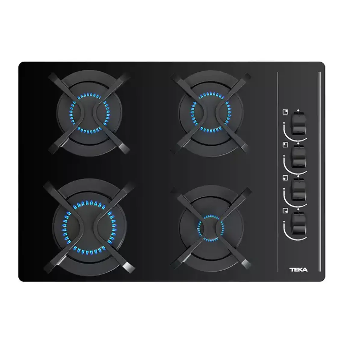 COCINA A GAS CRISTAL 4 QUEMADORES GBC 64003 KBB NEGRO / EMBALAJE DAÑADO 1