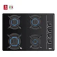 COCINA A GAS CRISTAL 4 QUEMADORES GBC 64003 KBB NEGRO / EMBALAJE DAÑADO - Miniatura 5
