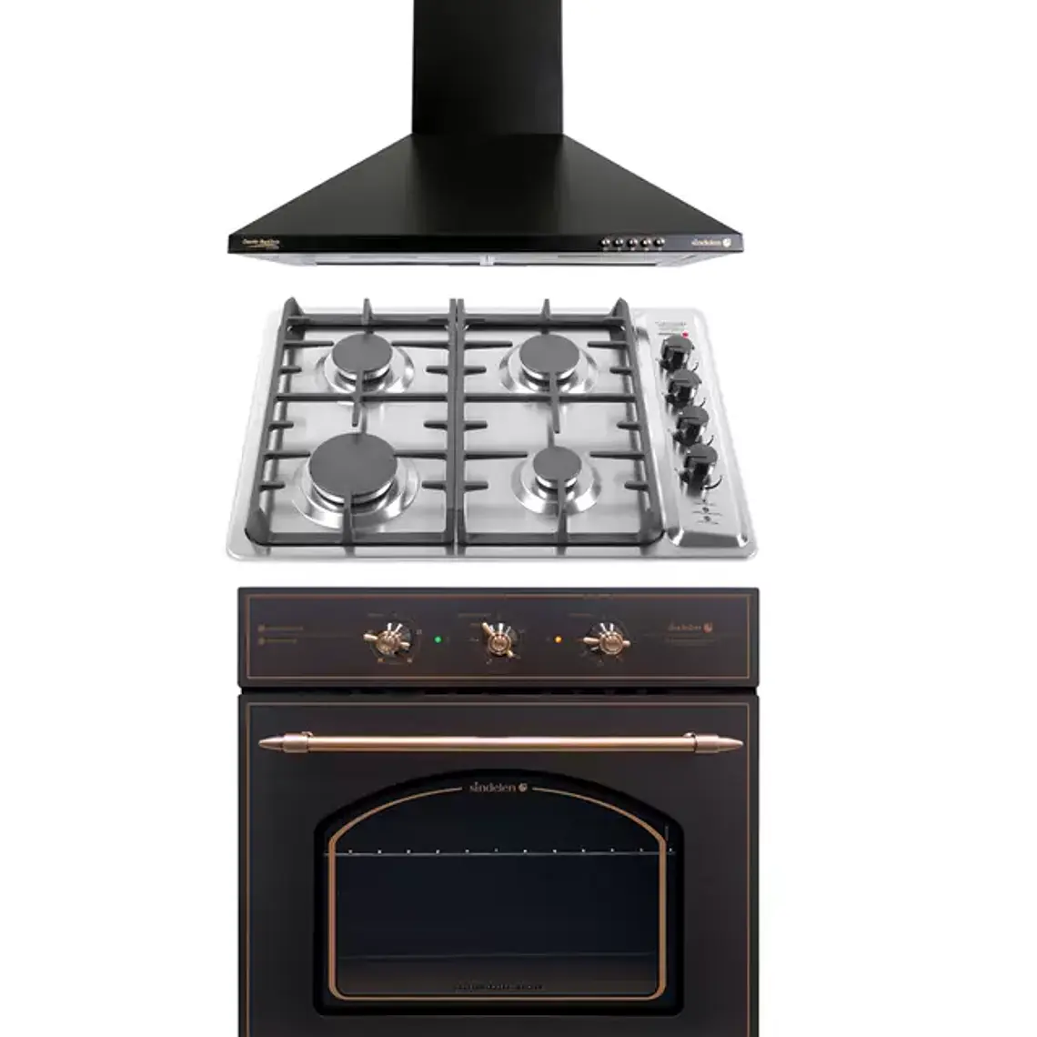 KIT EMPOTRABLE HORNO + CAMPANA + ENCIMERA KIT-134 RETRO DESIGN / EMBALAJE DAÑADO 1