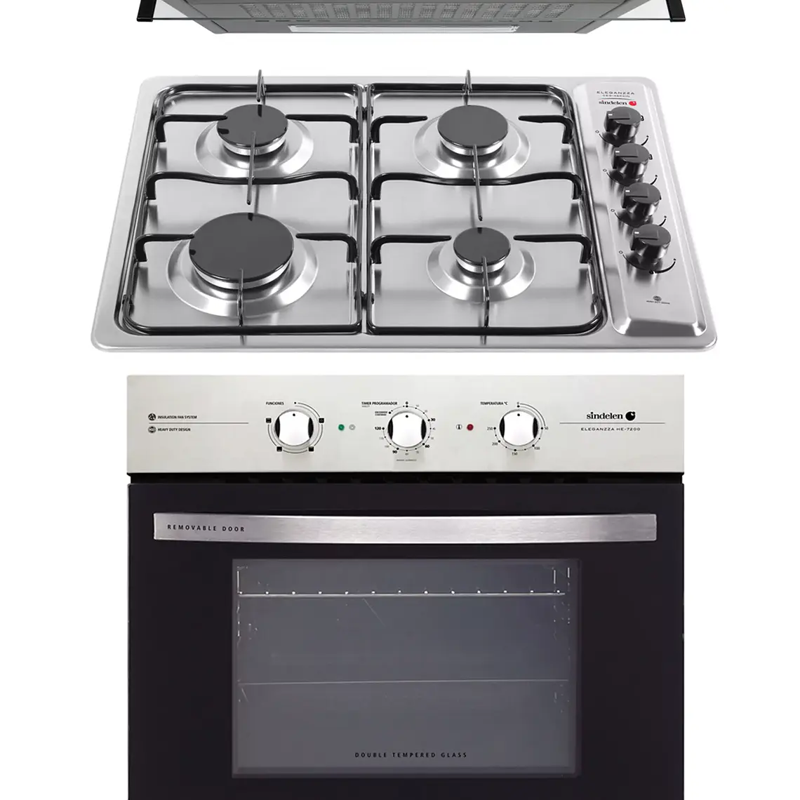 KIT EMPOTRABLE HORNO + ENCIMERA + CAMPANA KIT-138 / EMBALAJE ABIERTO 1