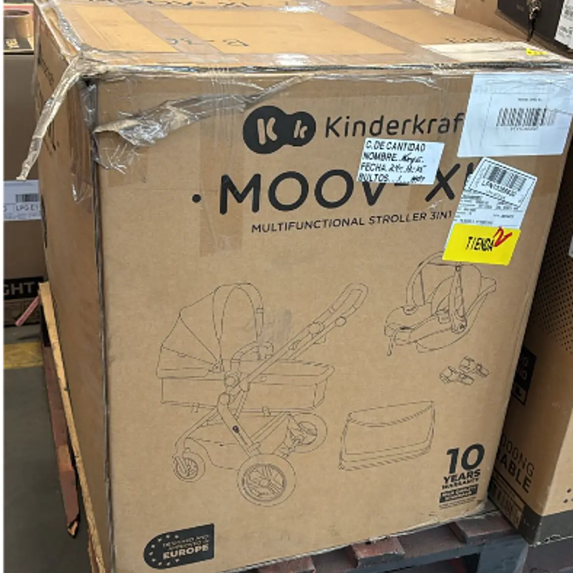 COCHE TRAVEL SYSTEM MOOV2 XL AIR MOON GREY / EMBALAJE DAÑADO 6