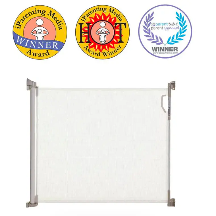 PUERTA DE SEGURIDAD RETRÁCTIL BLANCA  3