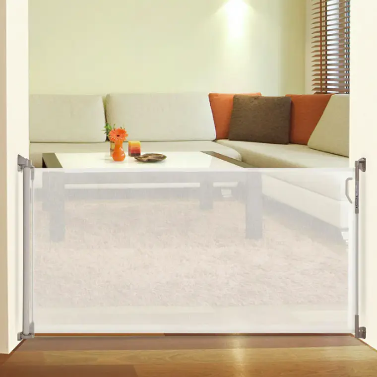 PUERTA DE SEGURIDAD RETRÁCTIL BLANCA  5