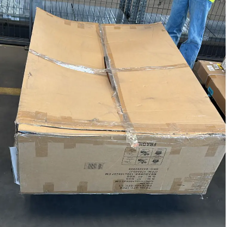 MESA DE CENTRO SAINT LUKE 100X150 CM CAFÉ CLARO PIEZA METALLICA / CON RAYA LEVE  - EMBALAJE DAÑADO 9