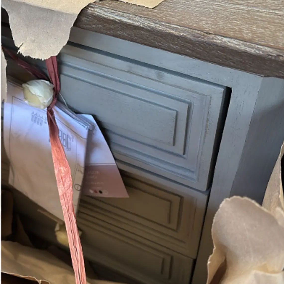 VELADOR VINCI 3 CAJONES TAUPE/VERDOSO / EMBALAJE DAÑADO 5