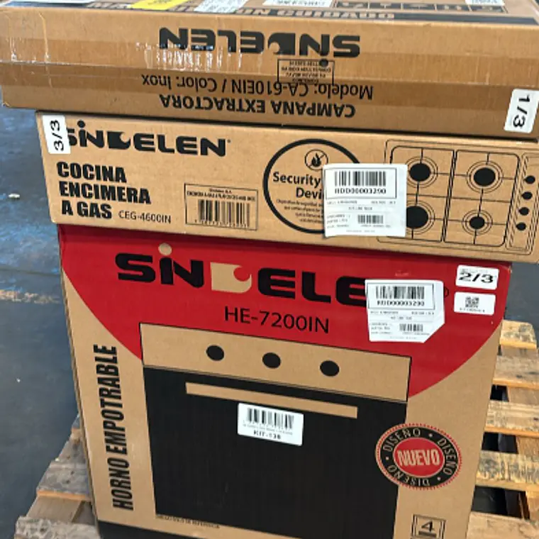 KIT EMPOTRABLE HORNO + ENCIMERA + CAMPANA KIT-138 / EMBALAJE ABIERTO 6