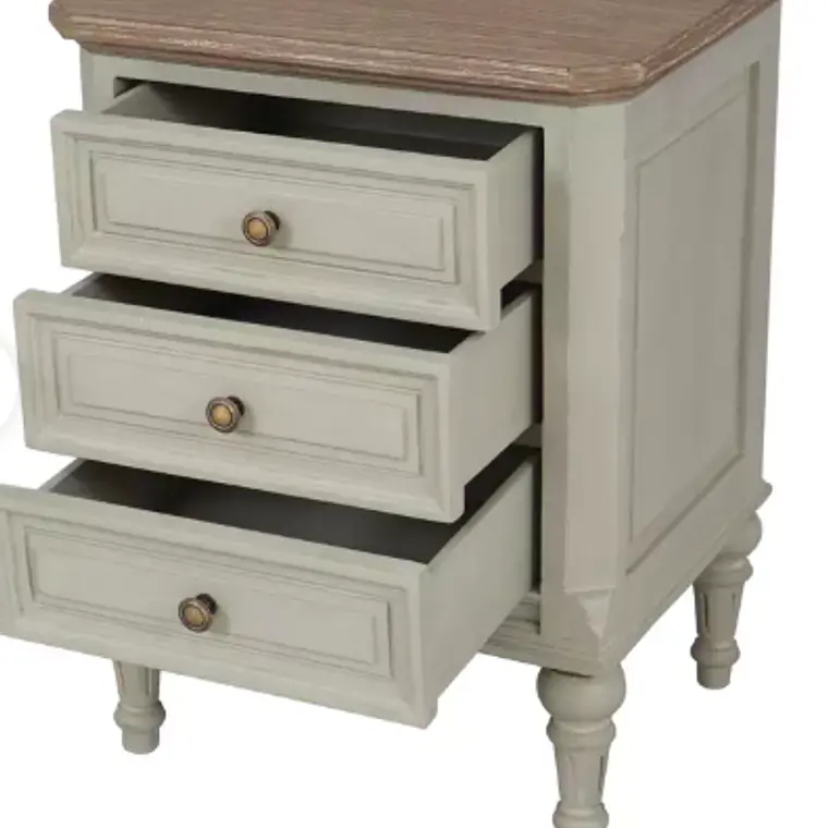 VELADOR VINCI 3 CAJONES TAUPE/VERDOSO / EMBALAJE DAÑADO 2