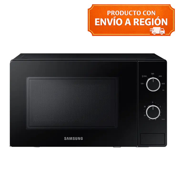 MICROONDAS MANUAL 20 LITROS 650W MS20A3010AL/ZS NEGRO / CUBIERTA ABOLLADA LEVE COSTADO SUPERIOR - EMBALAJE DANADO 1