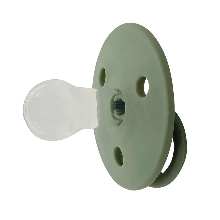 CHUPETES REDONDOS MININOR SILICONA 6M 2 UNS VERDE  1