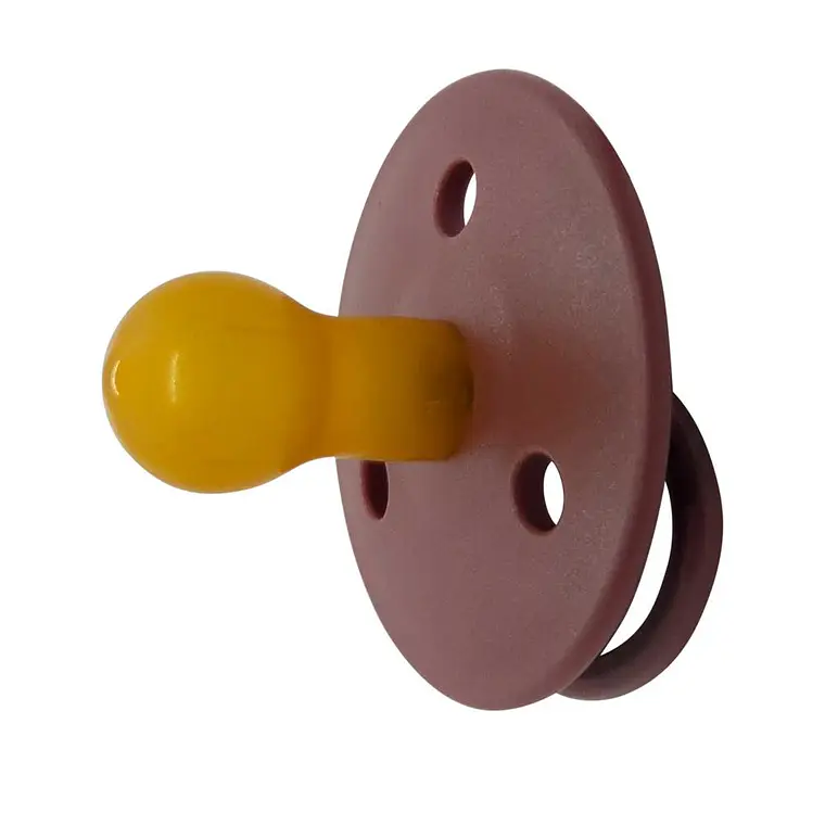 CHUPETES REDONDOS MININOR LÁTEX 0M+ 2 UNS BURDEO  1