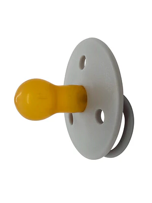 CHUPETES REDONDOS MININOR LÁTEX 0M+ 2 UNS GRIS 