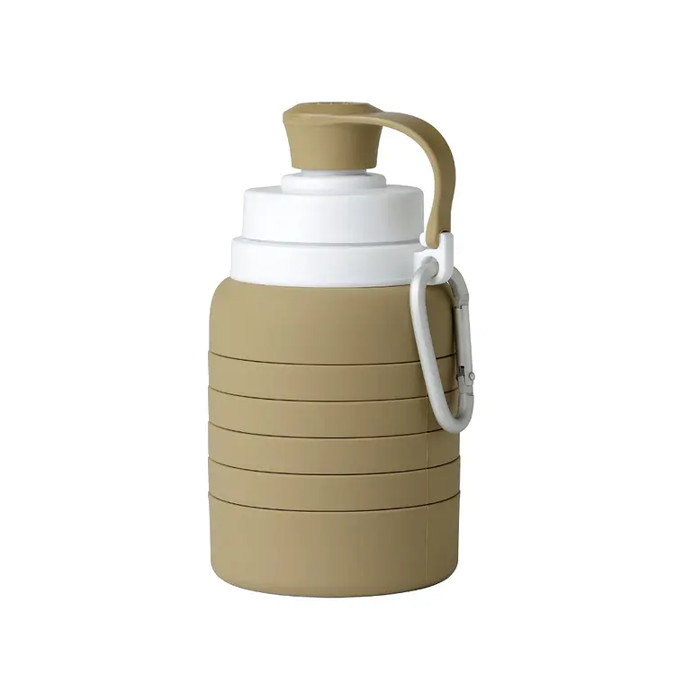 BOTELLA PLEGABLE DE SILICONA MININOR OLIVO  1