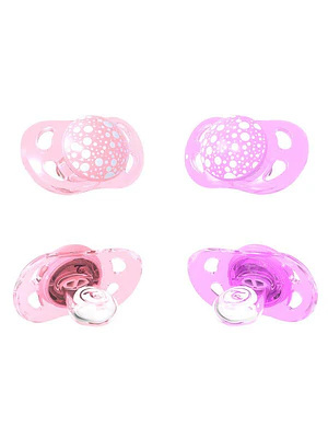 CHUPETES TWISTSHAKE 0-6M 2 UNS ROSADO / MORADO PASTEL 