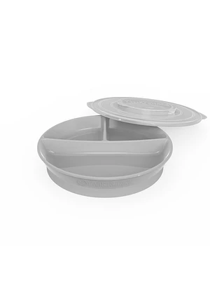 PLATO DIVIDIDO TWISTSHAKE 6+M GRIS PASTEL 