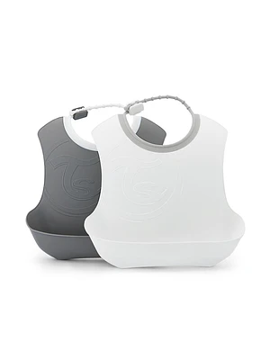 BABEROS TWISTSHAKE 4+M 2 UNS GRIS / BLANCO 