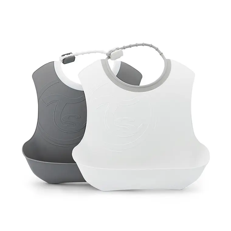 BABEROS TWISTSHAKE 4+M 2 UNS GRIS / BLANCO  1