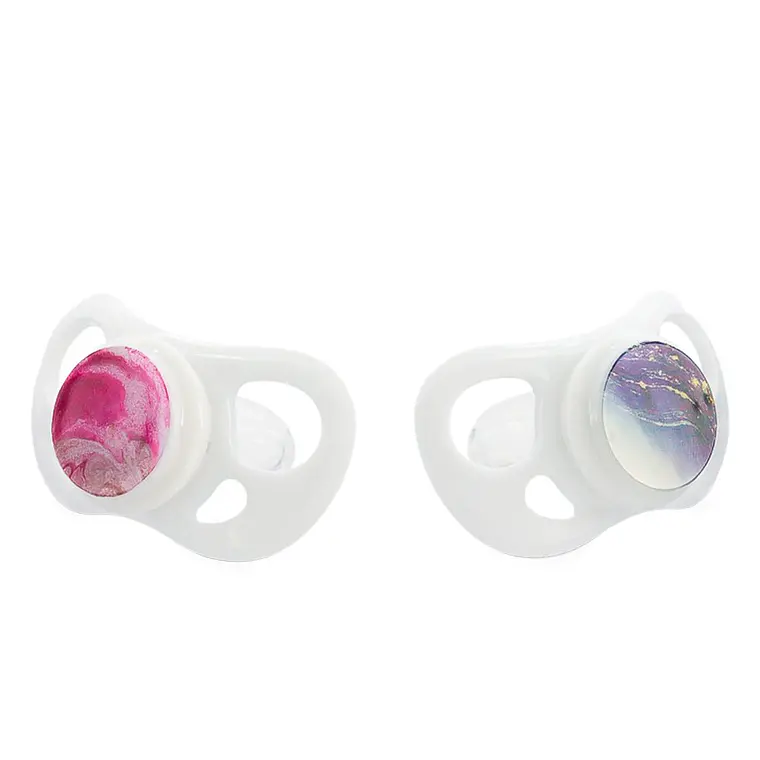 CHUPETES TWISTSHAKE MÁRMOL 6+M 2 UNS ROSADO / MORADO  1