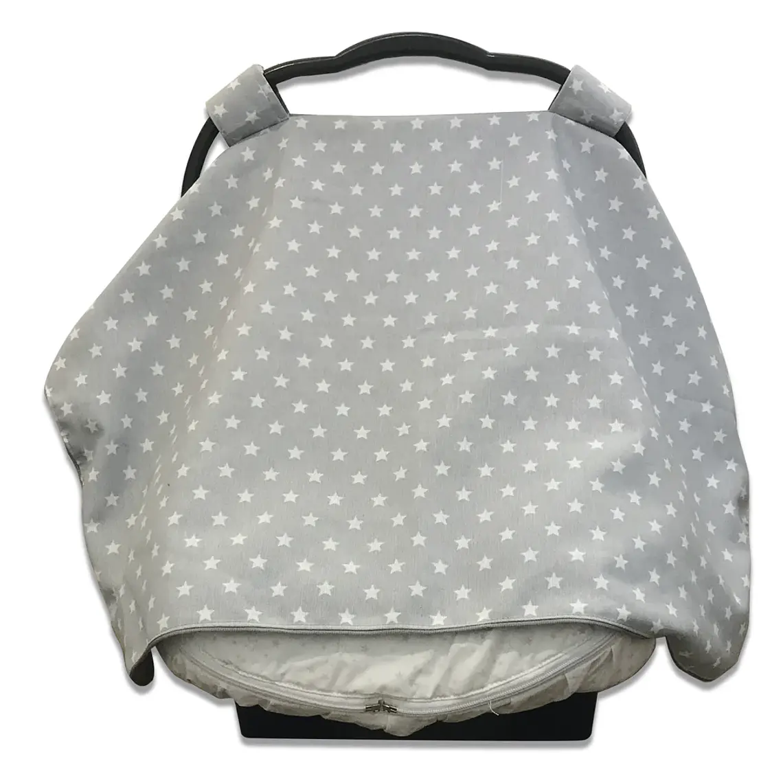 CUBRE HUEVO DE LONA GRIS ESTRELLAS / ORILLA GRIS 1