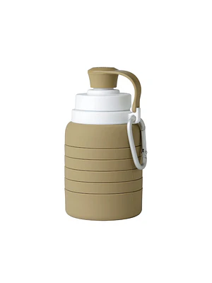 BOTELLA PLEGABLE DE SILICONA MININOR (200 - 500 ML) - OLIVO 