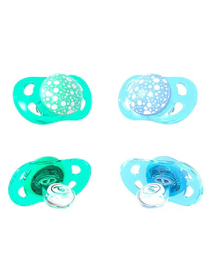 CHUPETES TWISTSHAKE 0-6M 2 UNS - AZUL / VERDE PASTEL