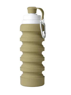 BOTELLA PLEGABLE DE SILICONA MININOR (200 - 500 ML) - OLIVO 