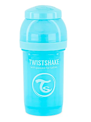 MAMADERA TWISTSHAKE ANTI-CÓLICO 180ML - AZUL PASTEL 