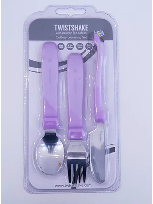 SERVICIO ACERO INOXIDABLE TWISTSHAKE 12+M - ROSADO PASTEL 